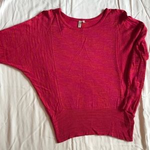 Madison Bright Pink Dolman Sleeve Sweater